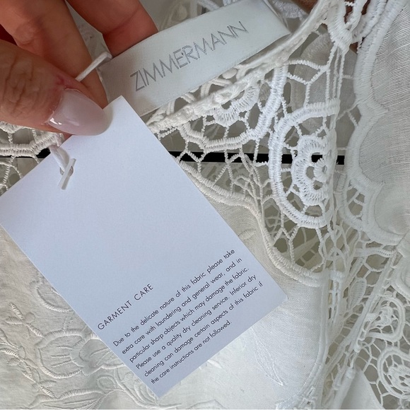 Zimmermann Bonita Crochet-Paneled Embroidered Linen And Cotton-Blend Midi Dress - Picture 10 of 12